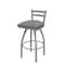 Holland Bar Stool Co 30" Low Back Swivel Bar Stool, Nickel Finish, Canter Grey Seat 41130AN007 - alternate 1